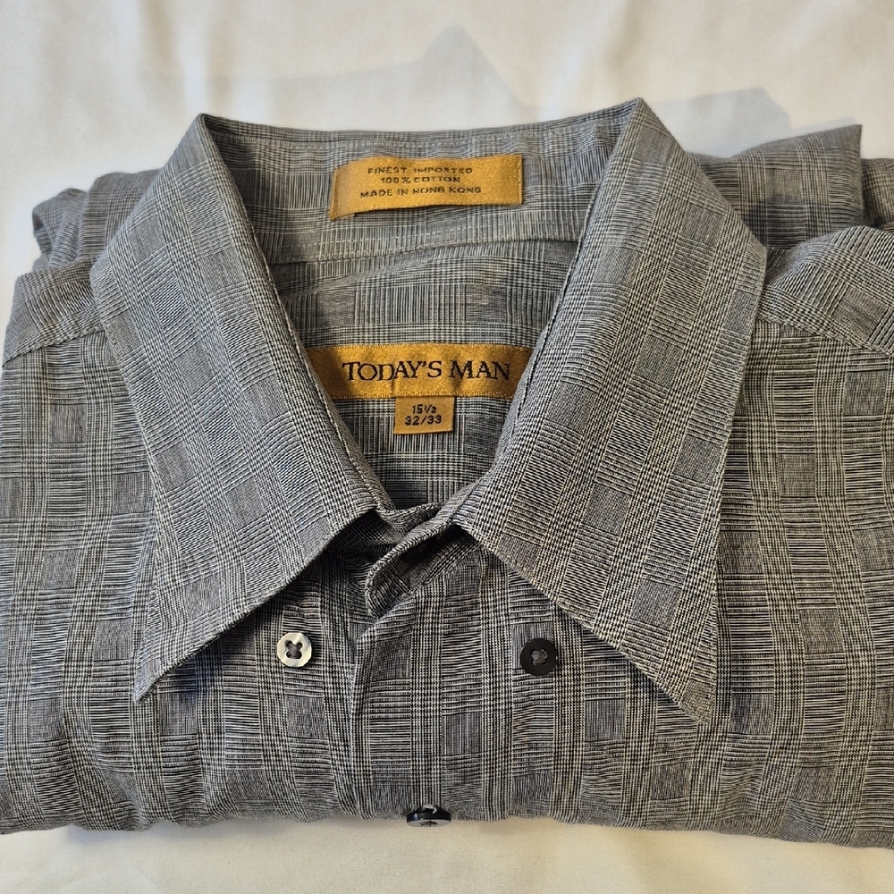 Today's Man Long Sleeve Dress Shirt with Classic Collar - Picture 10 of 11